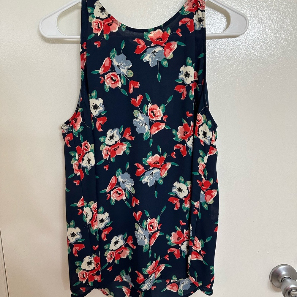 Polyester floral printed top